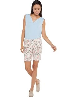 NYDJ Ella Shorts with Sideseam Slits in Secret Garden