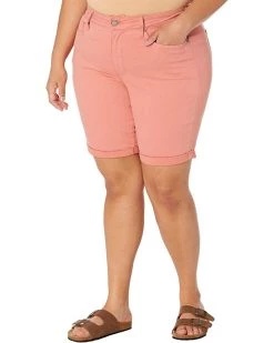 NYDJ Plus Size Plus Size Ella Shorts w/ 1" Cuff in Terra Cotta