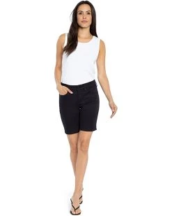 NYDJ Ella Shorts w/ Side Seam Slits in Black