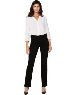 NYDJ Petite Petite Marilyn Straight in Black | Jeans