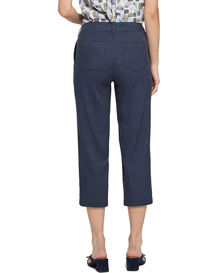 NYDJ Petite Petite Utility Pants in Stretch Linen in Oxford Navy 2 NYDJ Petite Petite Utility Pants in Stretch Linen in Oxford Navy - Image 2