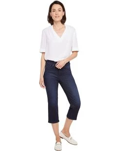 NYDJ Petite Petite High-Rise Thigh Shaper Straight Crop in Rapture | Jeans