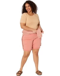 NYDJ Plus Size Plus Size Ella Shorts w/ 1" Cuff in Terra Cotta -Cheap NYDJ Store 61dwaaA6zkL. AC SR736920
