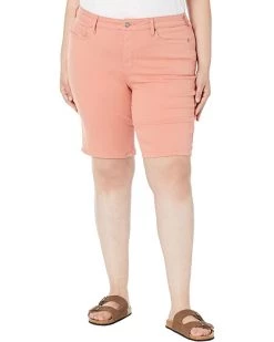 NYDJ Plus Size Plus Size Briella Shorts in Terra Cotta