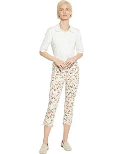 NYDJ Petite Petite Chloe Capris Double Needle Slits in Secret Garden | Pants