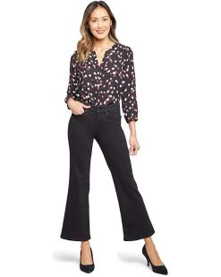 NYDJ Waist Match Relaxed Flare in Black Rinse | Jeans