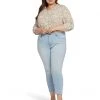 NYDJ Plus Size Plus Size Alina Leggings Ankle Raw Hem in Dunes | Jeans