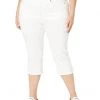 NYDJ Plus Size Plus Size Straight Crop Thigh Shaper in Optic White | Jeans