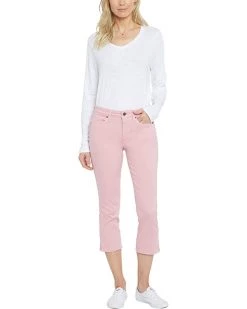 NYDJ Chloe Capris Double Needle Slits in Coquette | Jeans