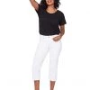 NYDJ Marilyn Crop Cuff Jeans in Optic White