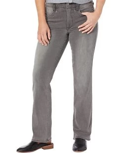 NYDJ Petite Petite High-Rise Marilyn Straight Hollywood Waistband in Smokey Mountain | Jeans