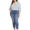 NYDJ Plus Size Plus Size Sheri Ankle Fray Hem in Rockie | Jeans
