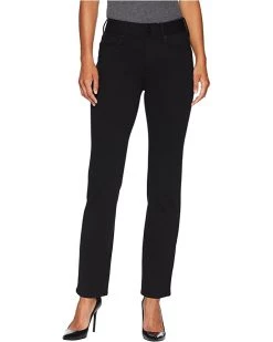 NYDJ Petite Petite Marilyn Straight in Black | Pants