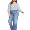 NYDJ Plus Size Plus Size High-Rise Teresa Wide Leg Hollywood Waistband in Everly | Jeans