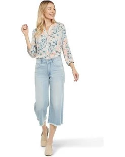 NYDJ High-Rise Major Wide Leg Capris in Dunes | Jeans