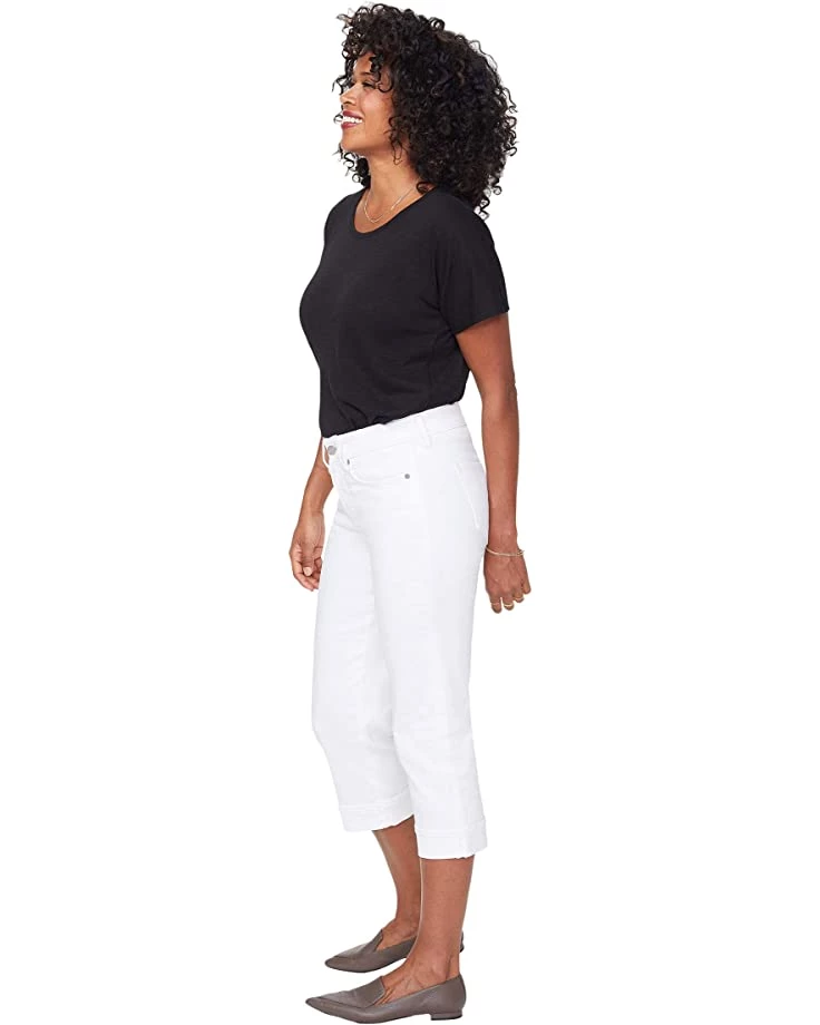 NYDJ Marilyn Crop Cuff Jeans in Optic White 5 NYDJ Marilyn Crop Cuff Jeans in Optic White - Image 5