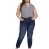 NYDJ Plus Size Plus Size Alina Leggings Ankle Raw Hem in Mesquite | Jeans
