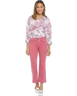 NYDJ Fiona Slim Flare Court Ankle in Slate Rose | Jeans