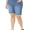 NYDJ Plus Size Plus Size High-Rise Ella Shorts w/ Binding Detail in Lavish