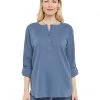 NYDJ Tunic Blouse w/ Tab Sleeves | Shirts & Tops