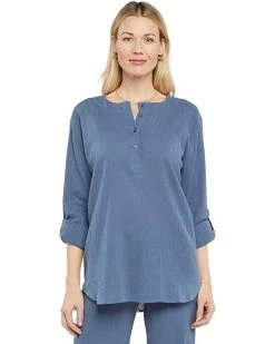 NYDJ Tunic Blouse w/ Tab Sleeves | Shirts & Tops