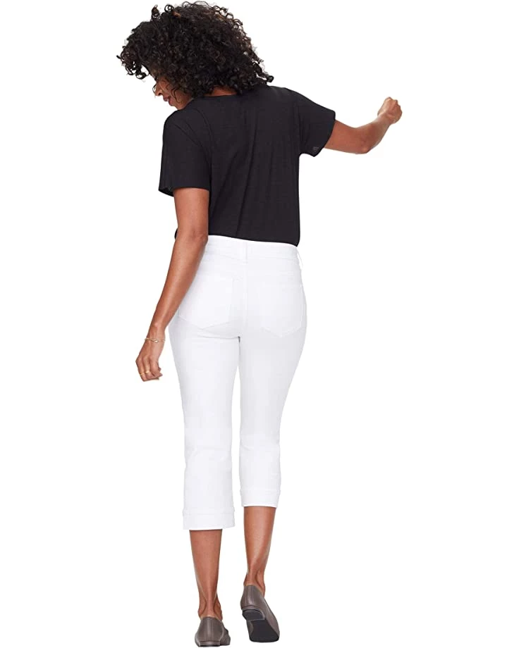 NYDJ Marilyn Crop Cuff Jeans in Optic White 3 NYDJ Marilyn Crop Cuff Jeans in Optic White - Image 3