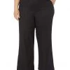 NYDJ Plus Size Plus Size High-Waisted Wide Leg Ankle Stretch Linen Twill Pants