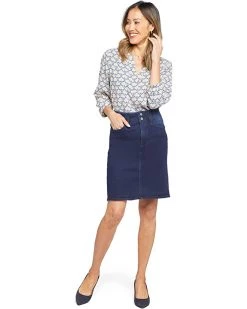 NYDJ High-Rise Skirt Hollywood Waistband in Highway | Skirts