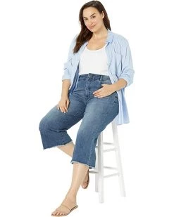 NYDJ Plus Size Plus Size High-Rise Major Wide Leg Capris in Caliente | Jeans -Cheap NYDJ Store 71mexRUAQ5L. AC SR736920
