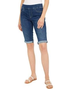 NYDJ Pull-On 12.5" Denim Bermuda Shorts in Clean Marcel