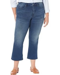 NYDJ Plus Size Plus Size Fiona Uplift Slim Flare Ankle in Dazzling | Jeans
