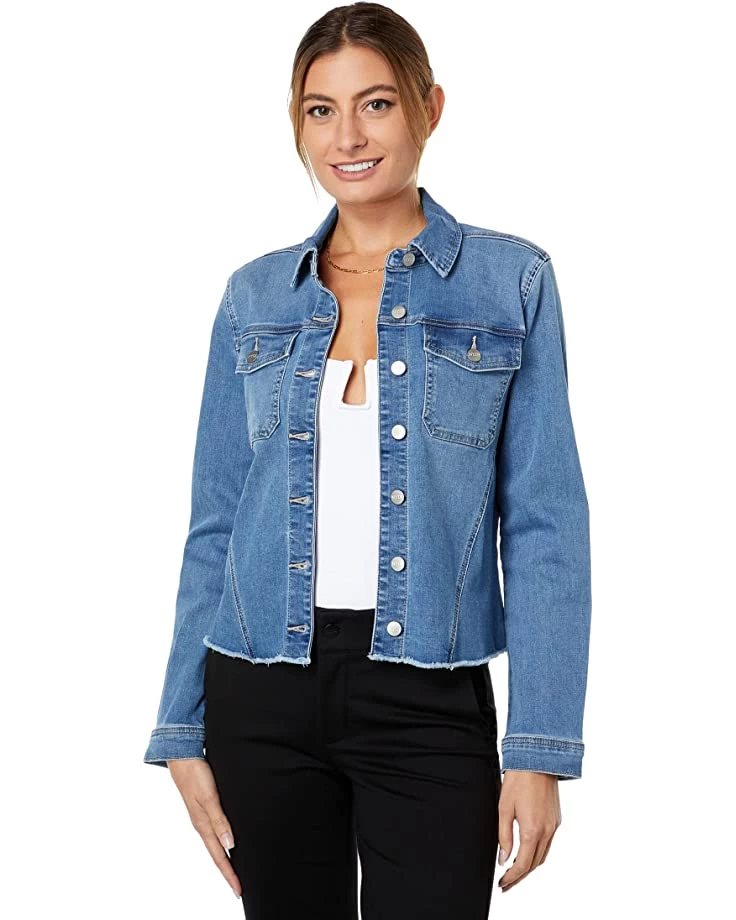 NYDJ Frayed Hem Denim Jacket | Coats & Outerwear 1 NYDJ Frayed Hem Denim Jacket | Coats & Outerwear