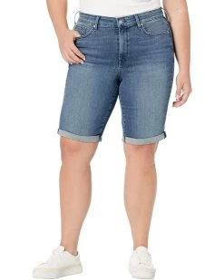 NYDJ Plus Size Plus Size Briella Shorts Roll Cuff in Landslide