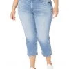 NYDJ Plus Size Plus Size Chloe Capris Double Needle Slits in Quinta | Jeans
