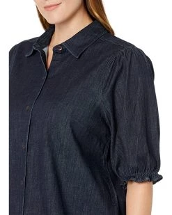 NYDJ Plus Size Plus Size Smocked Sleeve Denim Shirt | Shirts & Tops -Cheap NYDJ Store 91UdwT34O6L. AC SR736920